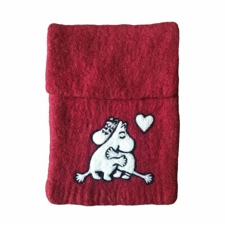 Filtat iPad fodral - MOOMIN IN LOVE - 20 x 28cm -100% ull